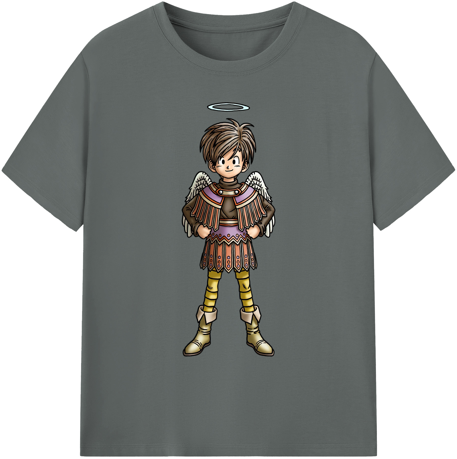 （画像用） ドラゴンクエスト Doragon Kuesuto Dragon Quest 綿100％ メンズ半袖Tシャツ｜肌触りやわらか＆通気性